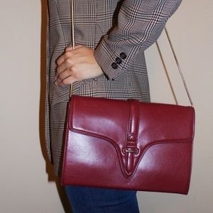 Red/Burgundy Zara Clutch Bag